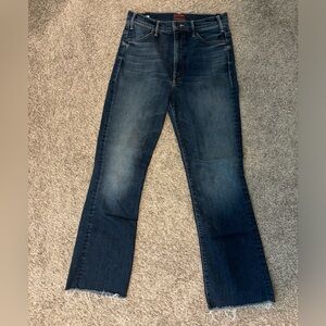 MOTHER Indigo Denim Jeans with Brown Label